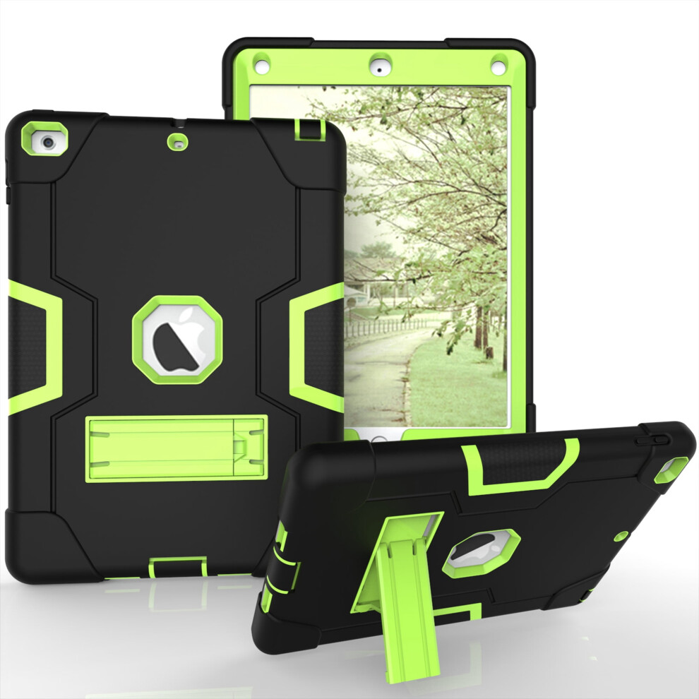 Ipad 5Th & 6Th Gen Heavy Duty Shockproof Stand Case Black 9043876514333