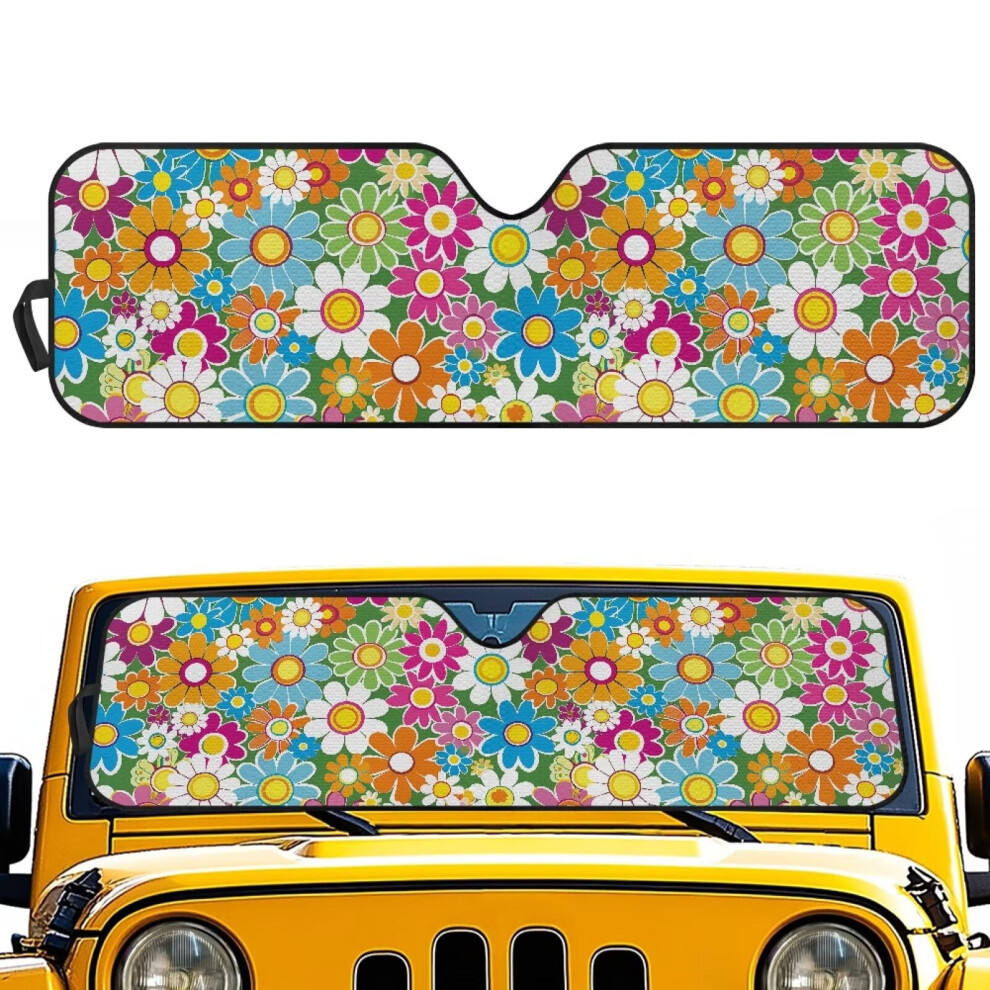 Windshield Sun Shade For Jeep Jk Jl Jt Gladiator Uv Heat 9180333359585