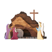 Wooden Nativity Scene Figurines Set for Home Tabletop