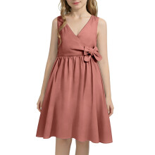 Girls Sleeveless Round Neck Princess Dress Summer