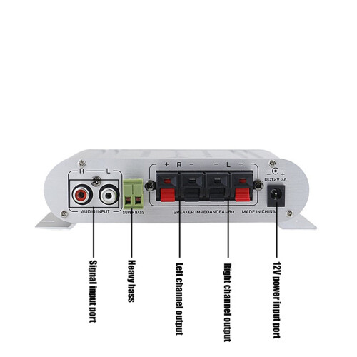 Bilforsterker 2.1CH 40W Hi-Fi stereo 2
