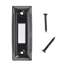 Black Metal Doorbell Push Button LED 12-24V DC Waterproof 1