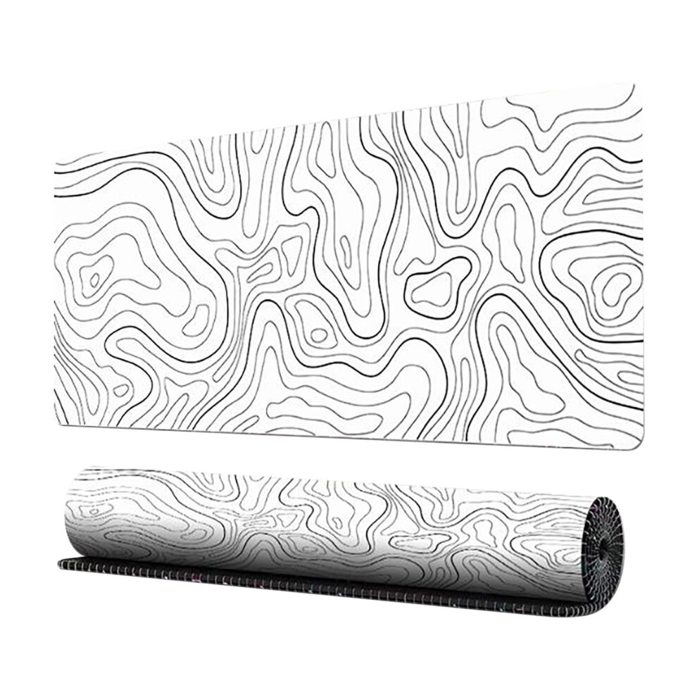 Extended Mouse Pad Fluid Ripple Pattern Non-Slip Rubber 9128909463458