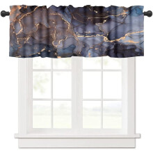 Marble Purple Gold Valances Abstract Marbling 54x18in