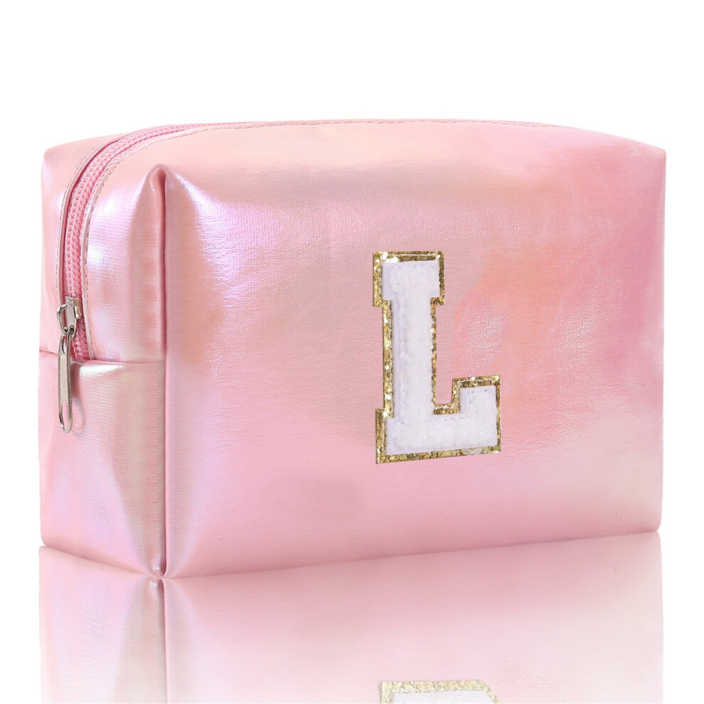 Embroidered Makeup Bag Alphabet Monogram 1pc