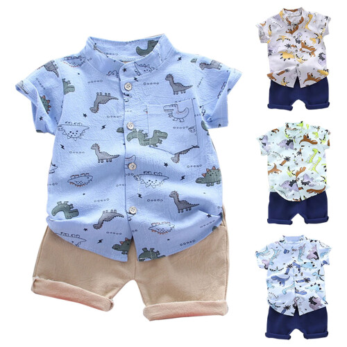 Cartoon Dinosaur Two-Piece Set for 6–12 Months 2