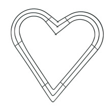 Couronne en fil de fer en forme de cœur, support pour couronne, accessoires de bricolage, anneau de guirlande en métal pour la Saint-Valentin, fond