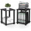 Side Table Set of 2 Dark Walnut 2-Tier 4