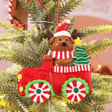 Décoration de Noël - Bonhomme de neige en argile à suspendre - Voiture - Vieil homme de Noël