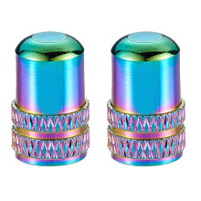 Bicycle Valve Cap Aluminum Alloy Fine Teeth 1 Pair
