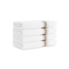 Serviettes de bain en coton (lot de 4), rayures ombrées, 45,7 x 81,3 cm, 600 g/m², douces