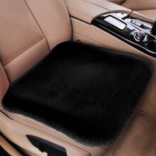 Driver Seat Cushion Winter Plush Warm Thickened 17.7x17.7