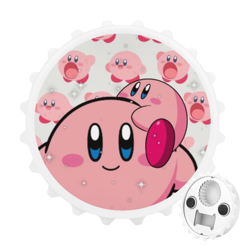 Μαγνητικό ανοιχτήρι μπουκαλιών Kirby με μαγνήτες ψυγείου - Αυτοκόλλητο - Μοναδική