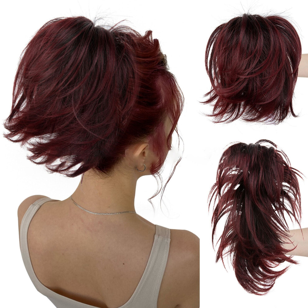 Synthetic Ponytail Extension Wavy Hairpiece 80g Natural Look