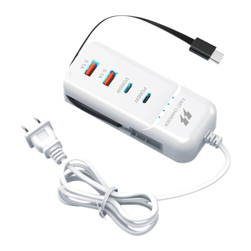 Φορτιστής Ywbawe 4 θυρών με 2 θύρες PD και 2 θύρες USB 1