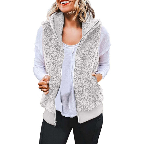 Women's Puffer Vest Gray M 1