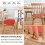 Kitchen Chair Cushions with Ties Non-Slip Thickened U-Shaped 3