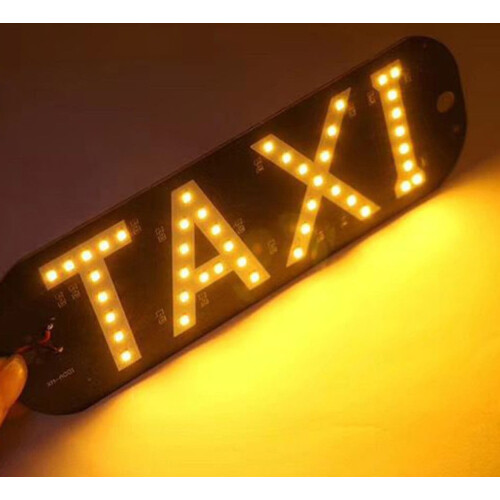 LED taxi sign light for car windshield USB-powered