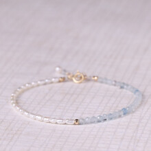 NANAHuang Trend Forgyldt Kobber Ægte Ferskvandsperle Blå Farve Natursten Strand Perle Charm Armbånd Til Kvinder
