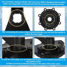 2pack 2-Port/3-Port Pool Valve Rebuild Kit for Jandy 2-Way/3-Way 4716, 4717 Valves, Handle 7433, Diverter Valve 4720