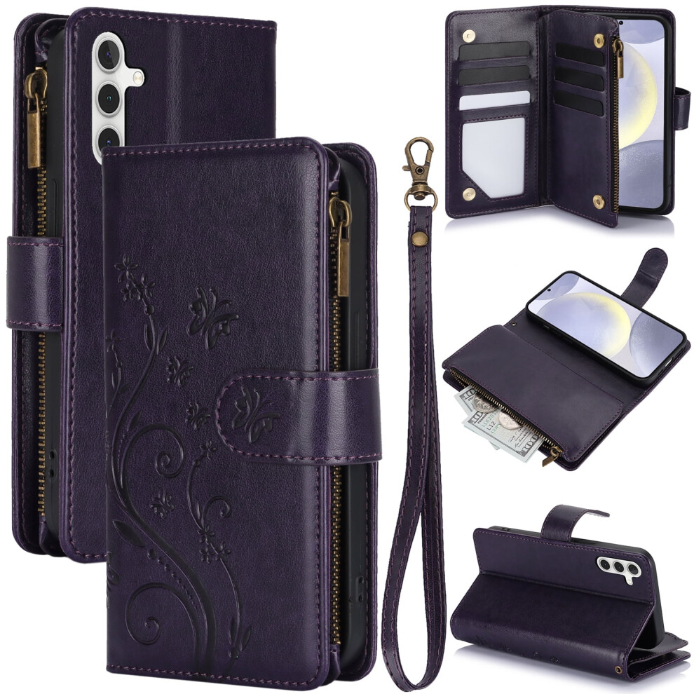 Samsung Galaxy S25 Wallet Case Embossed Butterfly Pu 9043876535208