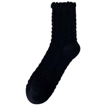 Women's Cotton Mid-Calf Ribbed Socks Breathable Comfort