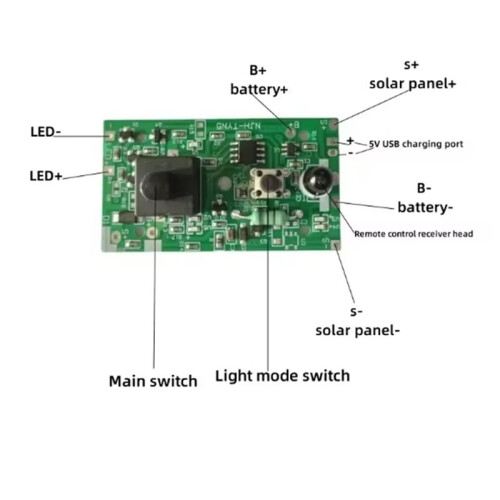 3.7V Solar Lamp String Control Board with  Solar Street Light Control Panel Solar Light Controller 1