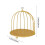 Gold Birdcage Display Stand Single-Tier for Dessert Snack 3