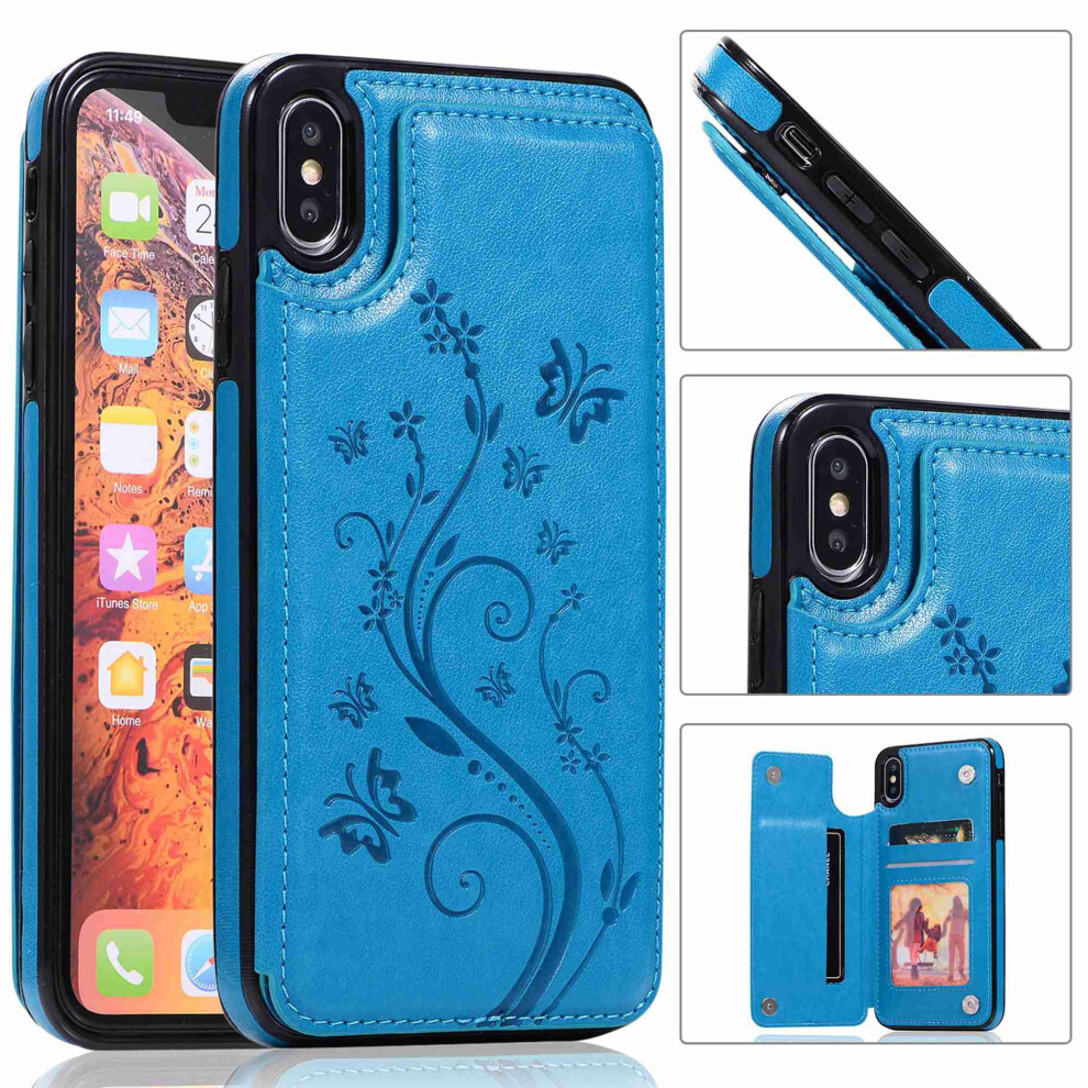 Iphone Xr Retro Flower Pu Leather Flip Cover With Card 9180333369447