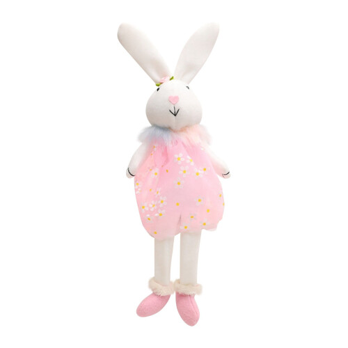 Easter Plush Bunny Decor Pink 17.3 inch