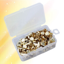 Gold Mini Brads Paper Fasteners Round Metal 200 pcs
