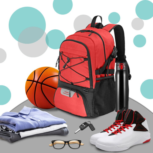 Mochila de basquete com almofada de ar e compartimento para sapatos. 2