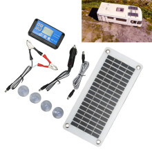 Kit Controller Impermeabile Pannello Solare Monopolicristallino con Cavo di Collegamento Kit Batteria di Protezione Ricarica 12V24V