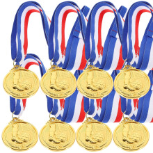 Golden Soccer Medals Smooth Edges 12 pcs