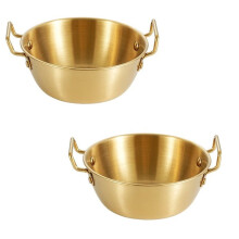 Snack Basket Round Snack Bowl with Korean Fried Chicken Pieces & Chips in Both Ears. Anti-Scalding Rice Wine Bowl