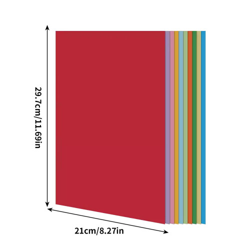 A4 Paper Solid Color 100 Sheets 10 Colors 2