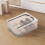 Clear Foldable Shoe Storage Box with Lid PVC Dust-Proof 3