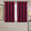 Cortinas Blackout Borgonha 52x45 Polegadas com Ilhós 7