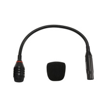 Microphone DJ Professionnel à Col de Cygne Dynamique 48 V, 3 Broches Mâles, avec Éclairage Intégré, Idéal pour les Spectacles et les Salles de