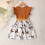 Mädchenkleid mit Schmetterlingsmuster und Flügelärmeln, Größe 5-6 4