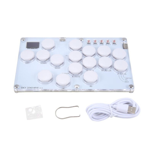 Controller Stick Arcade con Tastiera Joystick Hitbox A 16 Tasti per PS4/PS3//Steam Arcade Hitbox Controller Fight Sticks D