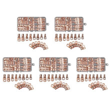 350 Peças de Anel de Conector de Fio SC6-25 Conectores de Cobre Cabo Desencapado Kit de Conector de Terminal de Crimpagem Elétrica