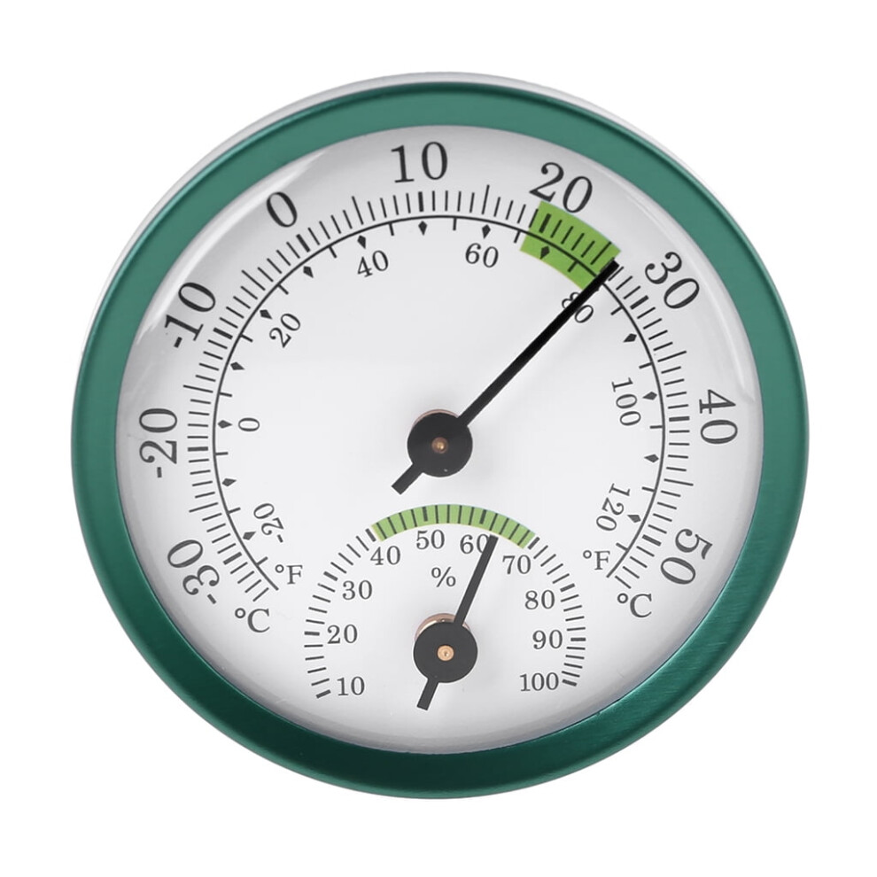Indoor Thermometer Hygrometer Analog 2-In-1 Round Gauge 9128909477837
