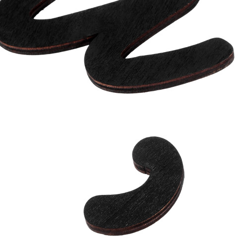 Ensemble de décoration murale en bois noir avec lettres pour entrée 2