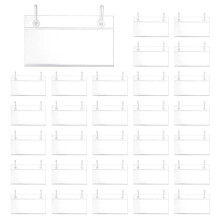 400PCS Wire Shelf Label Holders,4inch X 2.3inch Clear Price Tag Holder for Wire Plastic Shelving