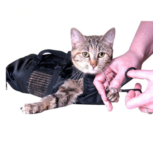 Pet Grooming Restraint Mesh Bag for Cats 1 Pack