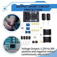 Carte de Régulation de Tension D'Alimentation AC- LM317 LM337 Ajustable Positive/Négative 5 V 12 V 15 V 19 V 24 V pour Amplificateur