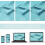 Cortinas azul-água com bolso para varão e aba traseira, 2 painéis, 52 x 72 polegadas (132 x 183 cm). 5