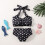 Conjunto de biquíni de bolinhas para bebê menina de 12 a 18 meses. 2