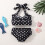 Conjunto de biquíni de bolinhas para bebê menina de 12 a 18 meses. 4